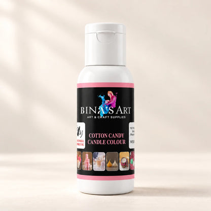 Cotton Candy Candle Colour bottle showing the original product label
