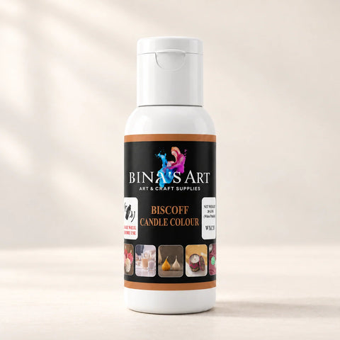 Biscoff Candle Colour bottle showing the original product label