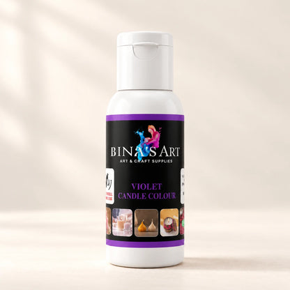 Violet Candle Colour bottle showing the original product label