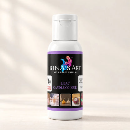Lilac Candle Colour bottle showing the original product label