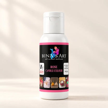 Rose Candle Colour bottle showing the original product label